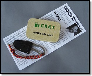 CRKT RSK Mk5 with Tin and Instruction Sheet
