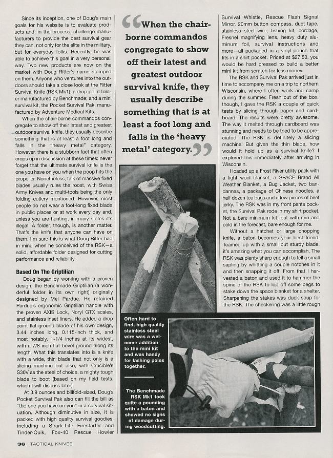 Tactical Knives May 2005 page 36