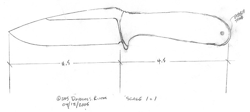 Doug Ritter RSK Mk3 Original Sketch