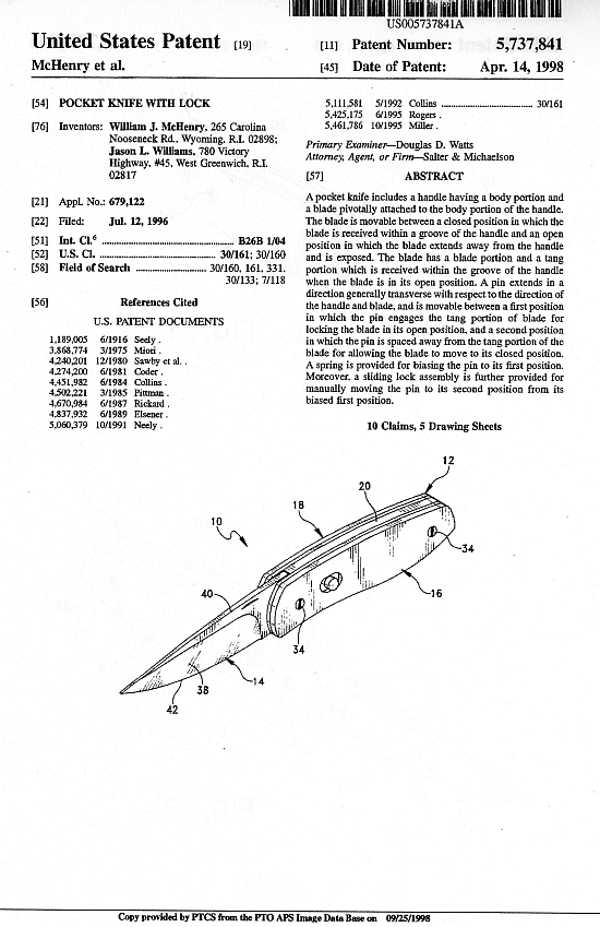 Axis Lock Patent